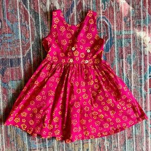 Jin-ja Kids Size 4 Handmade in Indonesia Colorful Floral Print Dress